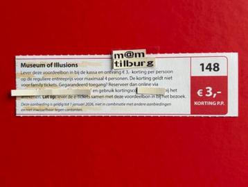 Bon 148 Museum of IIusions €3,- korting p.p. beschikbaar voor biedingen