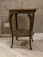 Elegant antiek houten bijzettafel plantentafel rond brocante, Antiek en Kunst, Antiek | Meubels | Tafels, Ophalen