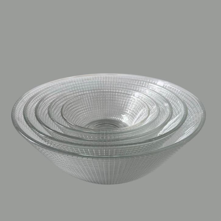 Nest schalen ‘ Greifswald’ / Wilhelm Wagenfeld / ca. 1938, Antiek en Kunst, Antiek | Glas en Kristal, Ophalen of Verzenden