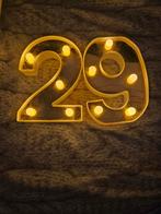 Getal 2 en 9 hoog 15,5 en breed 11 cm met licht, Ophalen of Verzenden, Nieuw, Versiering, Verjaardag