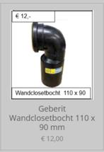 Geberit Wandclosetbocht 110 x 90 mm, Ophalen of Verzenden, Nieuw, Overige typen