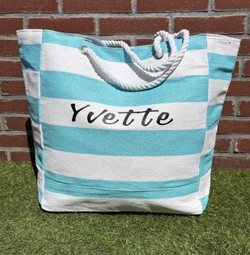 Mooie katoenen strand tassen met je eigen naam beschikbaar voor biedingen