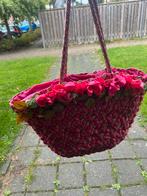 Roze Strandtas met Bloemen, Sieraden, Tassen en Uiterlijk, Ophalen of Verzenden, Gebruikt, Roze, Handtas