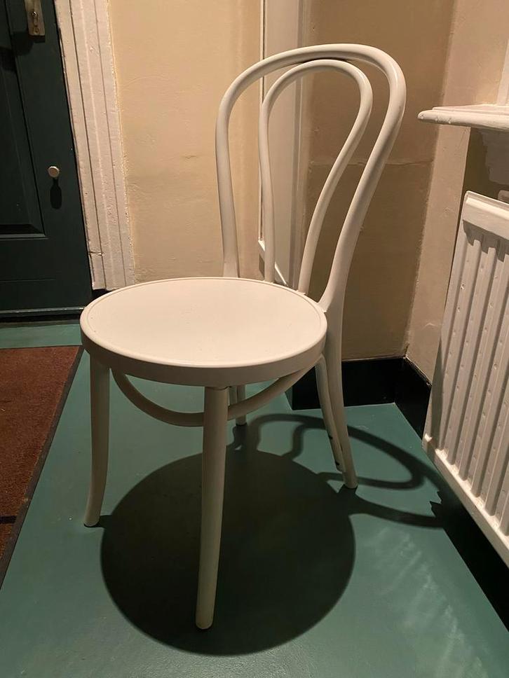 Thonet style eetkamerstoel- Jaren 80 design., Huis en Inrichting, Stoelen, Gebruikt, Eén, Kunststof, Wit, Ophalen