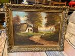 klassiek schilderij  landelijk tafereel, olieverfschilderij, Ophalen of Verzenden