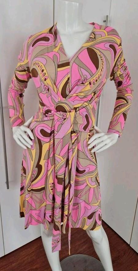RIVER WOODS JURK PUCCI STYLE PRINT MT M, Kleding | Dames, Jurken, Zo goed als nieuw, Maat 38/40 (M), Overige kleuren, Knielengte