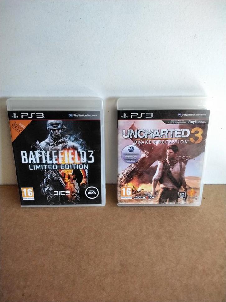 Battlefield 3 & Uncharted 3 PS3 Games, Spelcomputers en Games, Games | Sony PlayStation 3, Gebruikt, Shooter, 1 speler, Vanaf 16 jaar
