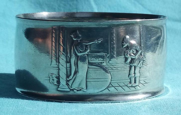 ZILVER SERVETRING GERO 90 DOORNROOSJE SPROOKJE GEORG NILSSON, Antiek en Kunst, Curiosa en Brocante, Verzenden