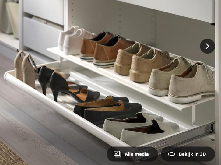 Schoenenrek Ikea wit, pax kast, Huis en Inrichting, Kasten | Schoenenrekken, Nieuw, Ophalen