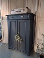 Landelijk zwart meidenkastje, Ophalen of Verzenden, 25 tot 50 cm, 50 tot 100 cm, Minder dan 100 cm