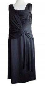 Cocktailjurk diepzwart Ulla Popken maat 46 Nieuw A53, Zwart, Maat 46/48 (XL) of groter, Nieuw, Ophalen of Verzenden