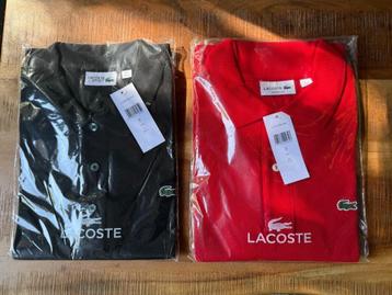 Nieuwe Lacoste polo’s: Rood & zwart - maat XXL (US) beschikbaar voor biedingen
