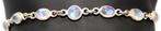 Prachtige Sterling Zilver Maansteen Tennis Armband, Met edelsteen, Armband, Ophalen of Verzenden, Zilver