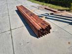 Angelim beschoeing paal hardhout 80x80x300 gepunt, Tuin en Terras, Palen, Balken en Planken, Ophalen, Palen, Nieuw, Hardhout