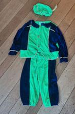 Fluwelen Pietenpak groen mrt donker paars 116-128, Diversen, Sinterklaas, Ophalen of Verzenden, Nieuw