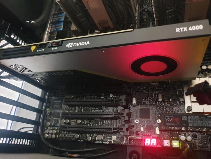 Nvidia Geforce Quadro RTX 4000 8Gb/GDDR 6/TU104 Processor, Computers en Software, Videokaarten, Zo goed als nieuw, Nvidia, PCI-Express 4.0