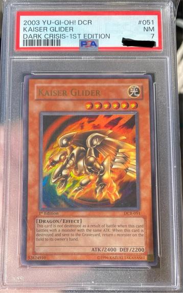 Yu-Gi-Oh! Kaiser Glider DCR 1st Ed PSA 7 Near Mint ! beschikbaar voor biedingen