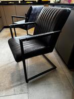 4 eetkamerstoelen blackwashed buffelleder, Ophalen