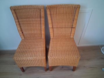 Rotan Eetkamerstoelen - Set van 2 beschikbaar voor biedingen
