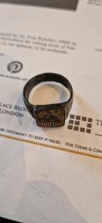 Middeleeuws vrijmetselaar brons ring, Antiek en Kunst, Ophalen of Verzenden, Brons