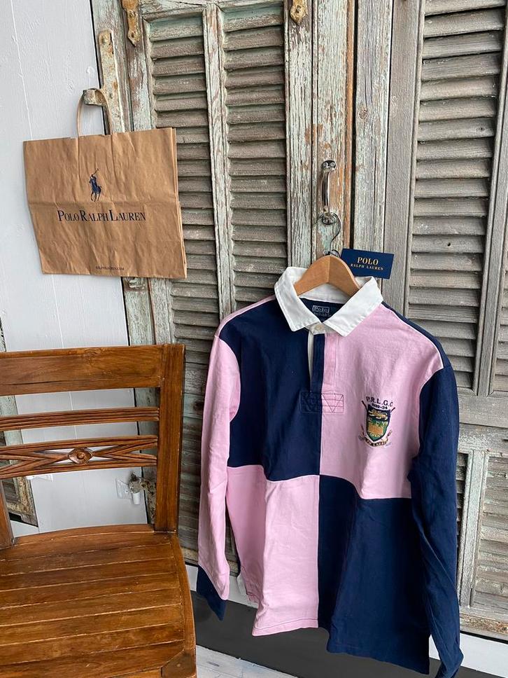 Prachtige RALPH LAUREN rugby polo trui in maat XL, Kleding | Heren, Truien en Vesten, Zo goed als nieuw, Maat 52/54 (L), Blauw