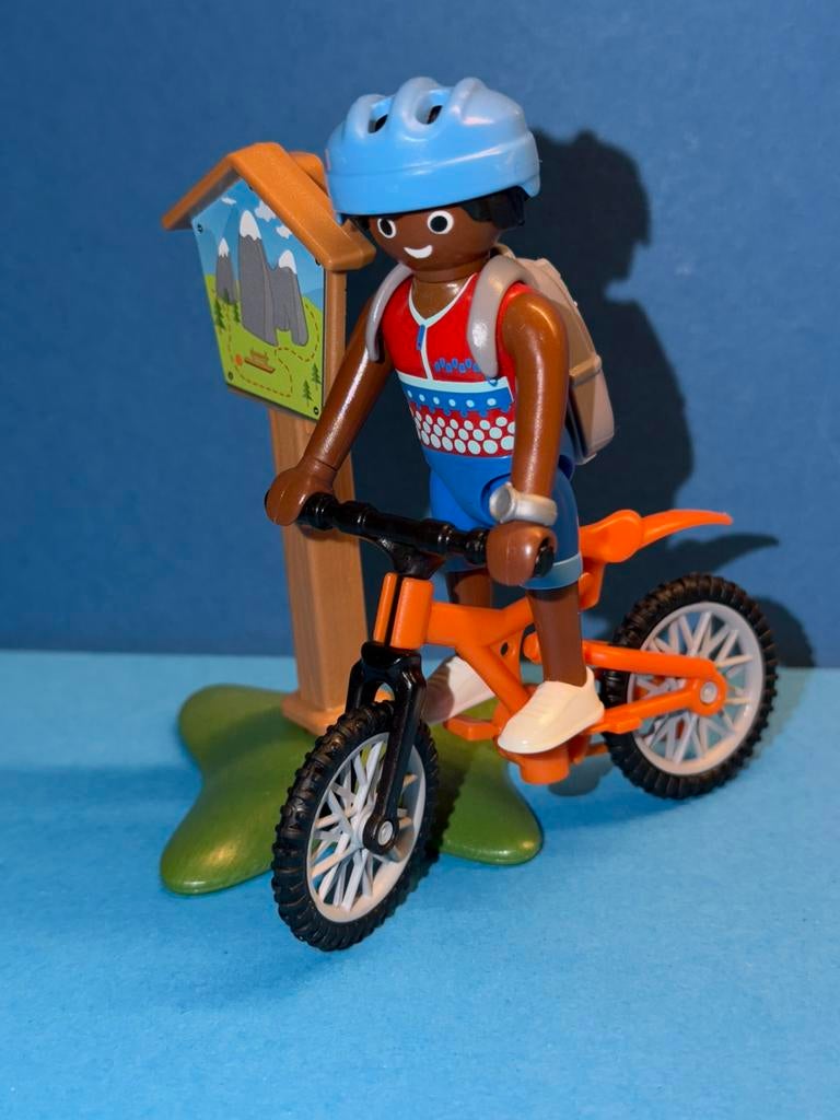 Playmobil: set 70303: mountainbiker, Ophalen of Verzenden, Zo goed als nieuw, Los playmobil