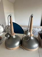 Boho hanglampen met teakhout, Ophalen, Zo goed als nieuw, Hout, Minder dan 50 cm