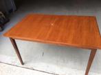 Vintage teakhouten eettafel uitschuifbaar, Huis en Inrichting, Tafels | Salontafels, Ophalen, 50 tot 100 cm, Zo goed als nieuw