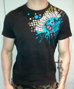 Heren t-shirt vintage zwart print Billabong slim fit S, Verzenden, Zo goed als nieuw, Maat 46 (S) of kleiner, Zwart