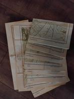 Stafkaarten Friesland - Grou, Lemmer, Bolsward e.a., Gelezen, Ophalen of Verzenden, Landkaart, 1800 tot 2000