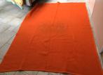 Oranje wollen deken 1.60x2.20- retro- vintage, Ophalen of Verzenden, Gebruikt