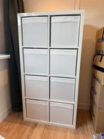 Ikea Kallax Kast met 8 Dröna Manden, Huis en Inrichting, Kasten | Boekenkasten, Ophalen, Met plank(en), Kunststof, 100 tot 150 cm