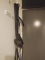 Bruin hoofdstel full + rubber bit incl. Teugels met clips, Dieren en Toebehoren, Ophalen of Verzenden, Dressuur