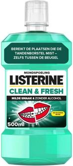 Listerine Clean & Fresh Mondwater - Zonder Alcohol - 500ml, Verzenden, Nieuw, Overige typen