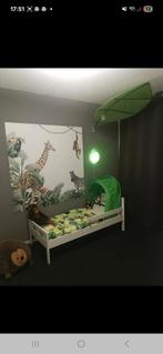 Kinderbed met diverse toebehoren jungle, Ophalen, 85 tot 100 cm, Zo goed als nieuw, Matras