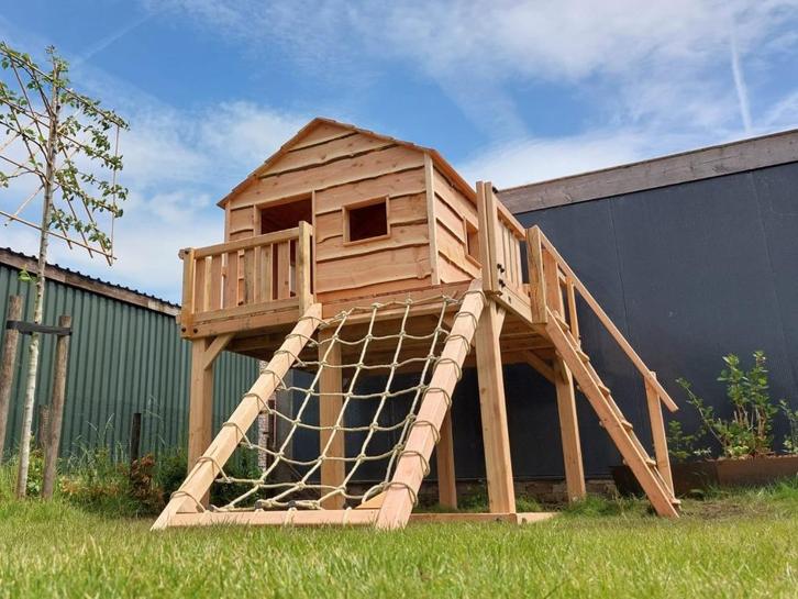 BOOMHUT XL speeltoren speelhuis klimtoren speeltoestel, Kinderen en Baby's, Speelgoed | Buiten | Speeltoestellen, Nieuw, Brandweerpaal