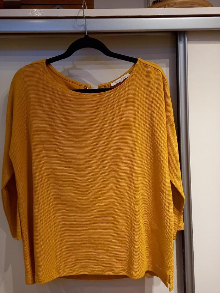 Shirt okergeel met driekwart mouw, Tom Tailor, mt S, Kleding | Dames, Truien en Vesten, Nieuw, Maat 36 (S), Geel, Ophalen of Verzenden