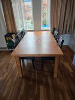 Uitschuifbare eettafel + 6 stoelen, Huis en Inrichting, Tafels | Eettafels, Ophalen, 100 tot 150 cm, Vijf personen of meer, 150 tot 200 cm