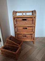 Vintage Rotan Ladenkastje, Ophalen, Overige materialen, Minder dan 50 cm, Gebruikt