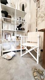 Regisseursstoel wit, Huis en Inrichting, Stoelen, Ophalen, Wit, Zo goed als nieuw, Eén
