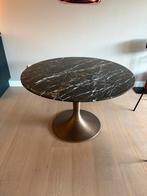Marmeren Eettafel met Bronzen Poot, Huis en Inrichting, Ophalen, Rond, Zo goed als nieuw, 75 cm of meer