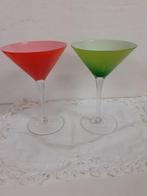 2 mooie grote gekleurde cocktailglazen, Glas, Glas of Glazen, Ophalen of Verzenden, Effen