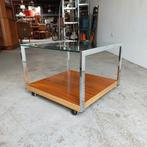 Vintage verrijdbare salontafel, bijzettafel, Huis en Inrichting, Tafels | Bijzettafels, Ophalen, Gebruikt, 55 tot 75 cm, Onbekend
