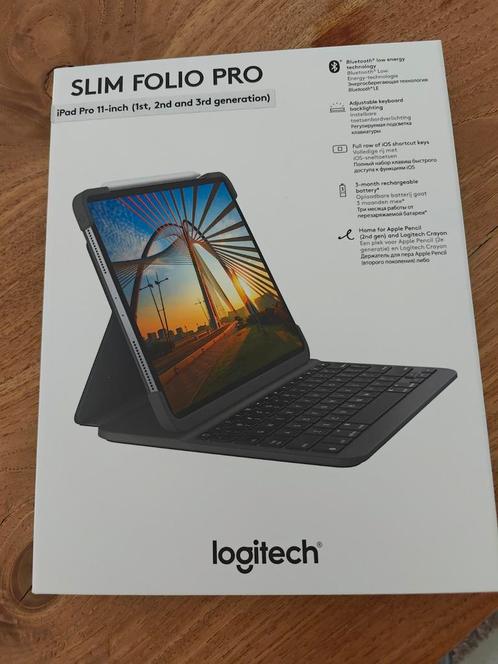 Logitech Slim Folio Pro, Computers en Software, Tablet-hoezen, Nieuw, 11 inch, Ophalen of Verzenden