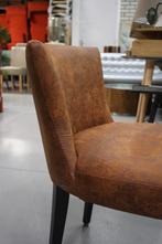 3 mooie eetkamerstoelen leerlook skai bruin / cognac, Drie, Leer, Bruin, Zo goed als nieuw