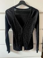 Zwart vestje met kralen. Maat L, Kleding | Dames, Truien en Vesten, Ophalen of Verzenden, Zo goed als nieuw, Maat 38/40 (M), Zwart