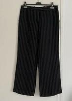 H&M lange linnen gestreepte broek zwart wit, Kleding | Dames, Broeken en Pantalons, Maat 38/40 (M), H&M, Zwart, Ophalen of Verzenden