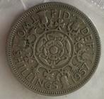 2 shilling Engeland 1957, Postzegels en Munten, Ophalen of Verzenden, Overige landen