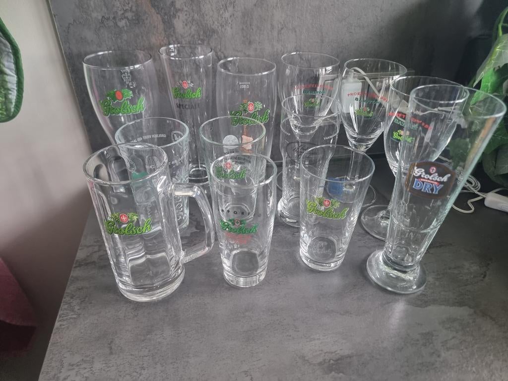 Grolsch Glazen Collectie - 13 stuks, Verzamelen, Biermerken, Nieuw, Glas of Glazen, Grolsch, Ophalen of Verzenden