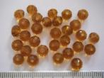 30 glas facet rondellen 6x4mm. oranje bruin, Ophalen of Verzenden, Nieuw, Kraal
